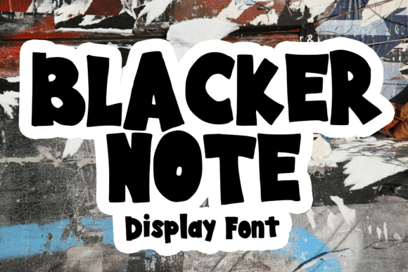 Blacker Note: A Bold Display Font for Creative Crafters