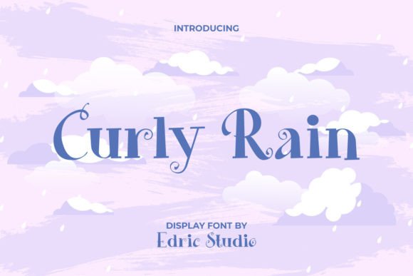 Curly Rain Font: A Playful Display Typeface for Editorial Design