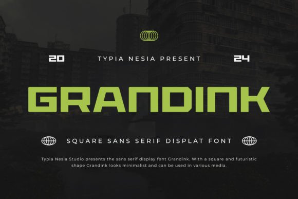 Grandink Font: A Geometric Display Typeface for Modern Brands
