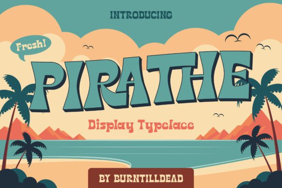 Pirathe Font: Retro Display Typeface for Crafters