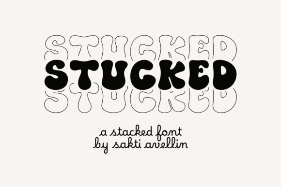 Stucked Font: Retro Display Type for Handmade Crafts
