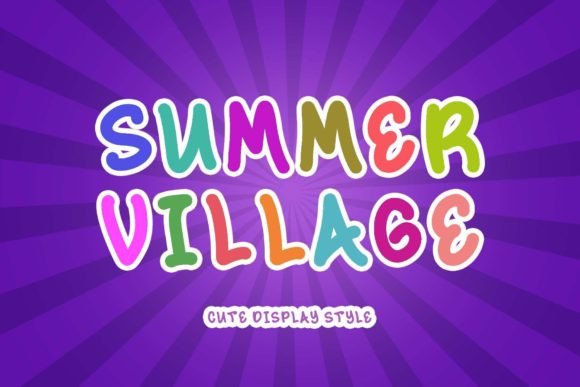Summer Village Font: A Playful Display Typeface for Editorial Design